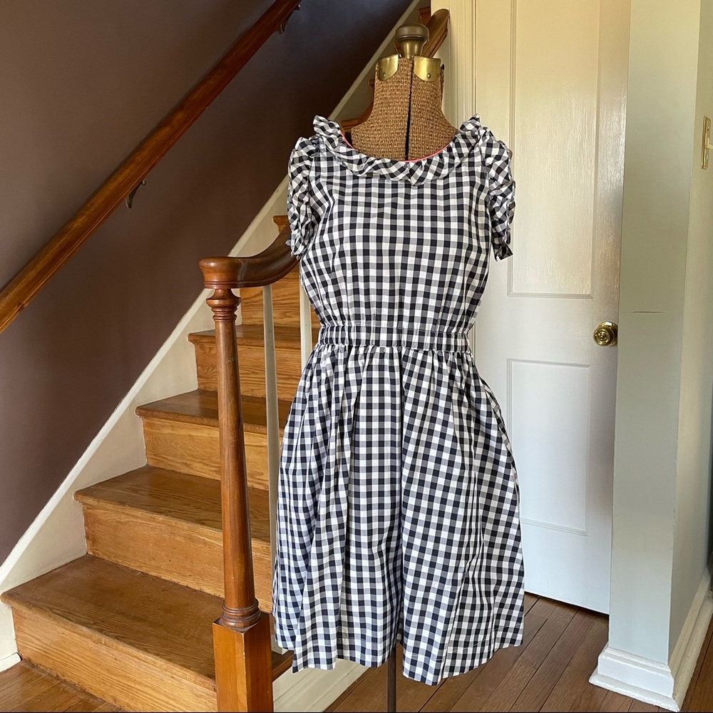 J. Crew Crew Cuts gingham dress Sz 14 girls